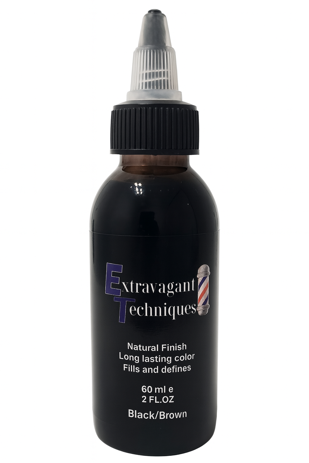 Extravagant Techniques Airbrush Hairline Kit | No-Clog Airbrush Gun + 2oz Dye | Sharp Lines & Natural Finish