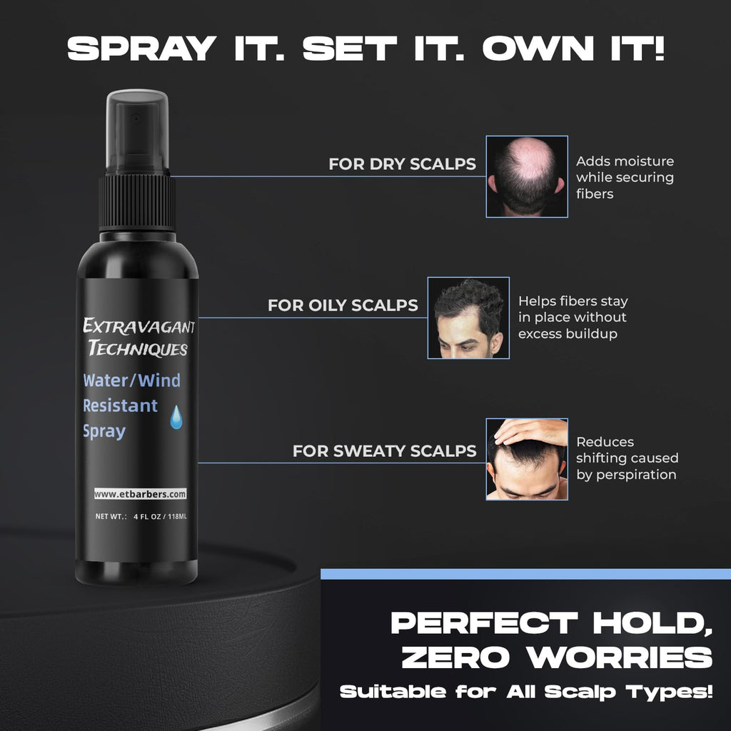 Water‑Wind Resistant Hair Fiber Spray 