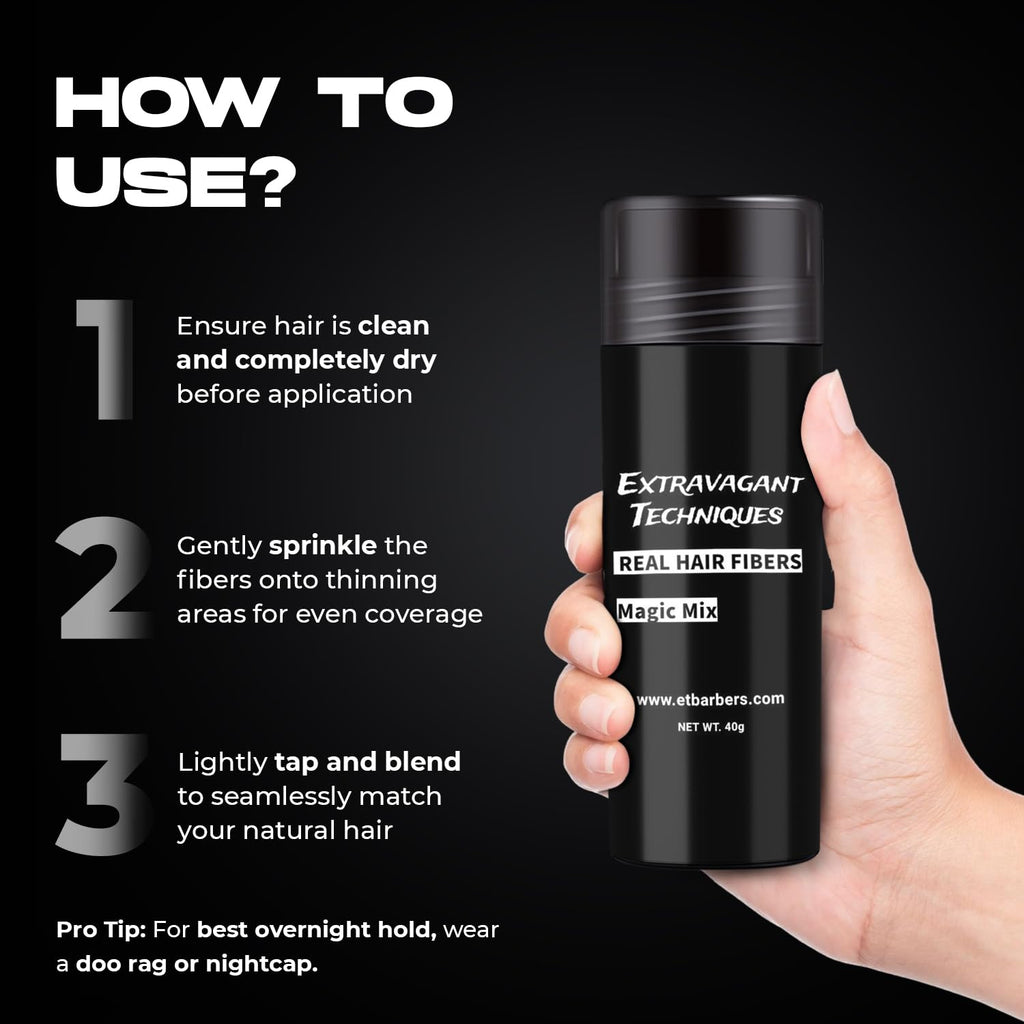 Hair Fibers Powder – Real Hair Thickener for Thinning Hair