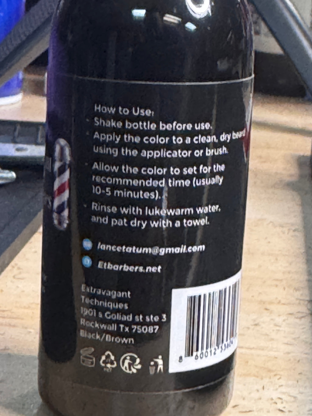 Extravagant Techniques Semi-Permanent Dye – Black Brown (2oz) | Natural Hairline Color Blend | Barber-Grade Depth & Definition